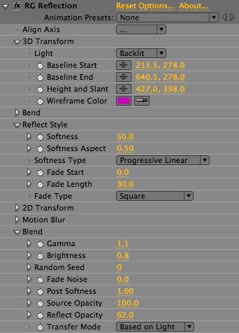 Final Control values